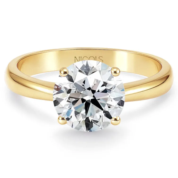 Anillo solitario diamante 0,75 quilates Frida oro amarillo
