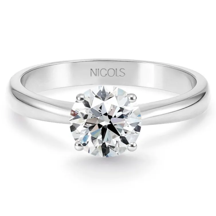 Anillo Solitario diamante 0,10 a 0,70 quilates Frida Oro Blanco