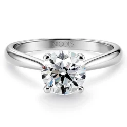 Anillo solitario diamante 0,10 a 0,70 Ct. Nicole platino