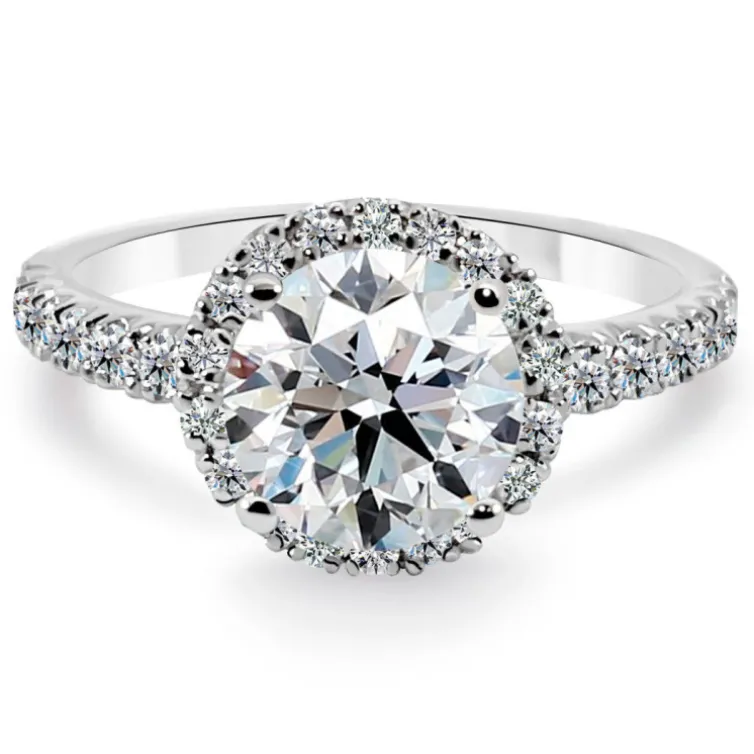Anillo Solitario Diamante 1.25 Quilates Clavel oro blanco