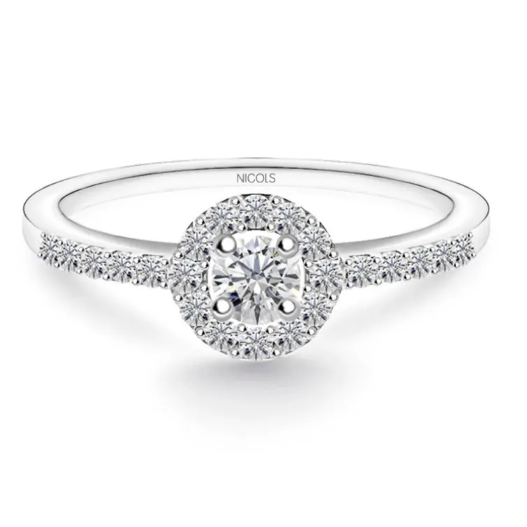 Anillo Solitario Diamante Clavel 0.30