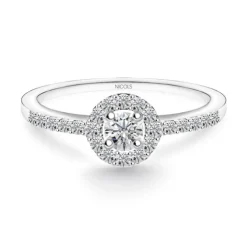 Anillo Solitario Diamante Clavel 0.15