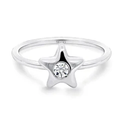 Anillo Solitario Estrella 0.08