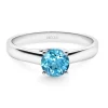 Anillo Solitario Megan Zircón Azul 0.70ct Oro Blanco (18K)