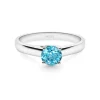 Anillo Solitario Megan Zircón Azul 0.20ct Oro Blanco (18K)