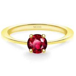 Anillo Solitario Rubi Isabella 0.50Ct Oro Amarillo
