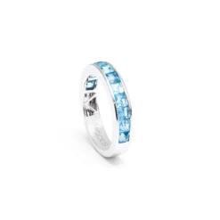Anillo Topacio Azul Flúor Midi
