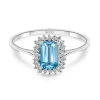 Anillo Topacio azul y Diamantes Candy