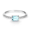 Anillo Topacio Delphina Diamantes Oro Blanco
