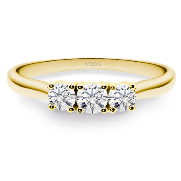 Anillo Trilogy Diamante 0.65 Oro Amarillo