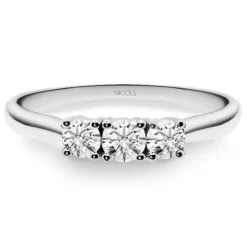Anillo Trilogy Diamante 0.65 Oro Blanco