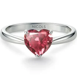 Anillo Turmalina Rosa Corazón Color Heart 0.90Ct