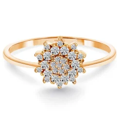 Anillo Vintage Oro Y Diamantes Snow Flower