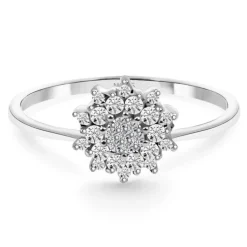 Anillo Vintage Oro Y Diamantes Snow Flower