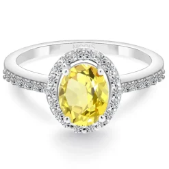 Anillo Zafiro Amarillo Dalia Sunset 1.00