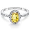 Anillo Zafiro Amarillo Dalia Sunset 0.60