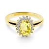 Anillo Zafiro Amarillo Dalia 0.90