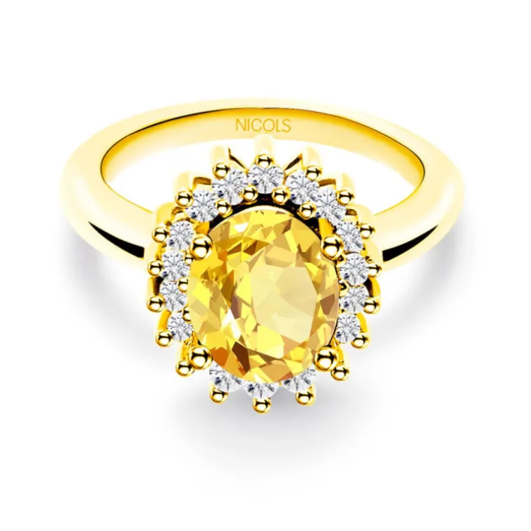 Anillo Zafiro Amarillo Dalia 1.50Ct