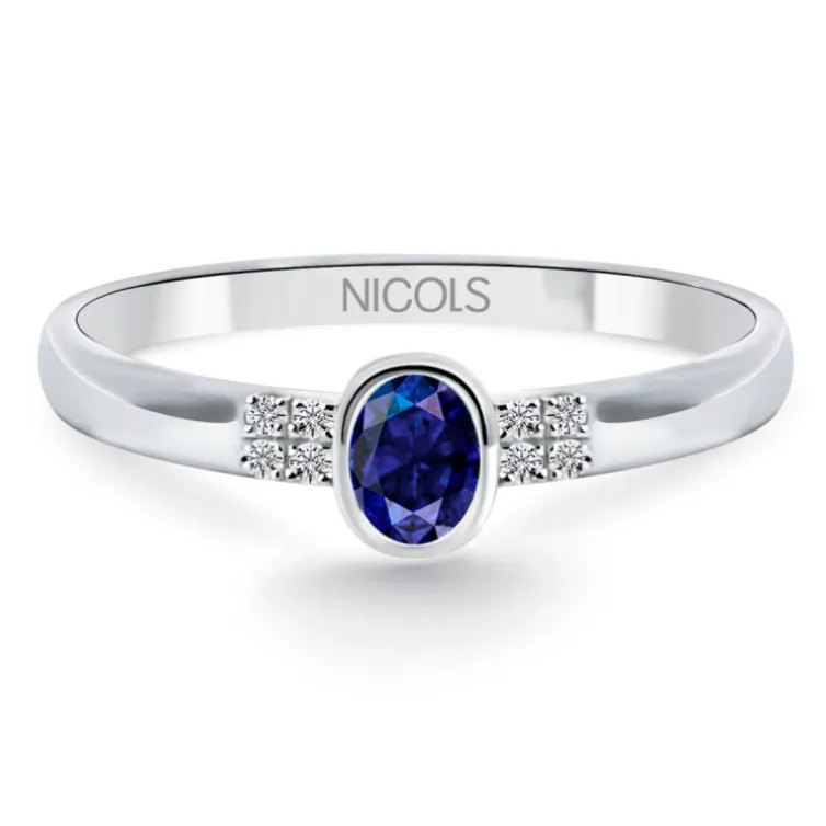 Anillo Zafiro Aniversario Diamond Color