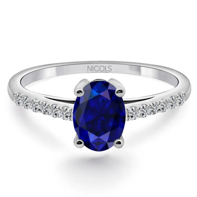 Anillo Zafiro Azul Lola 0.60 ct