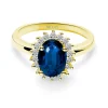 Anillo Zafiro Dalia 1.30Ct Oro Amarillo