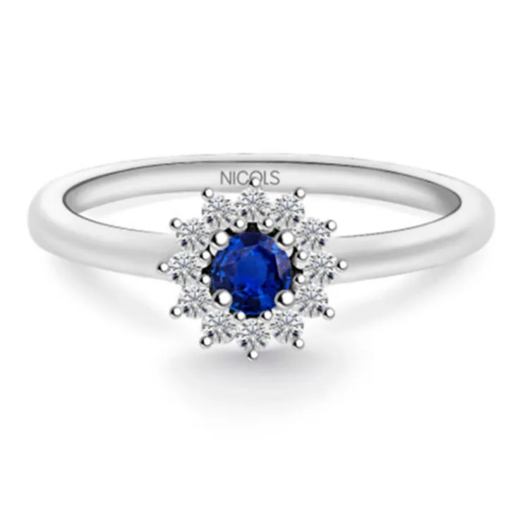 Anillo Zafiro Margarita 0.24