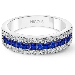 Anillo Zafiro Princesa y Diamantes Amelia 0.30