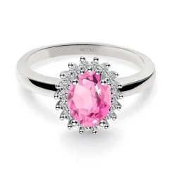 Anillo Zafiro Rosa Dalia 0.90