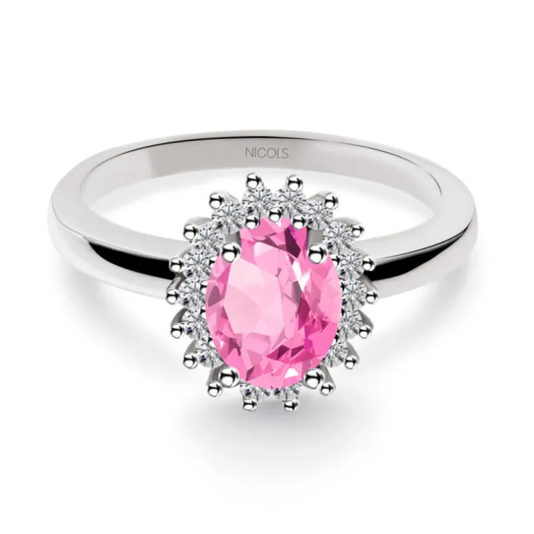 Anillo Zafiro Rosa Dalia 0.90