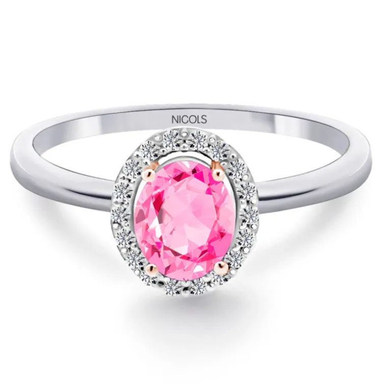 Anillo Zafiro Rosa Sunset 1.00 Ct
