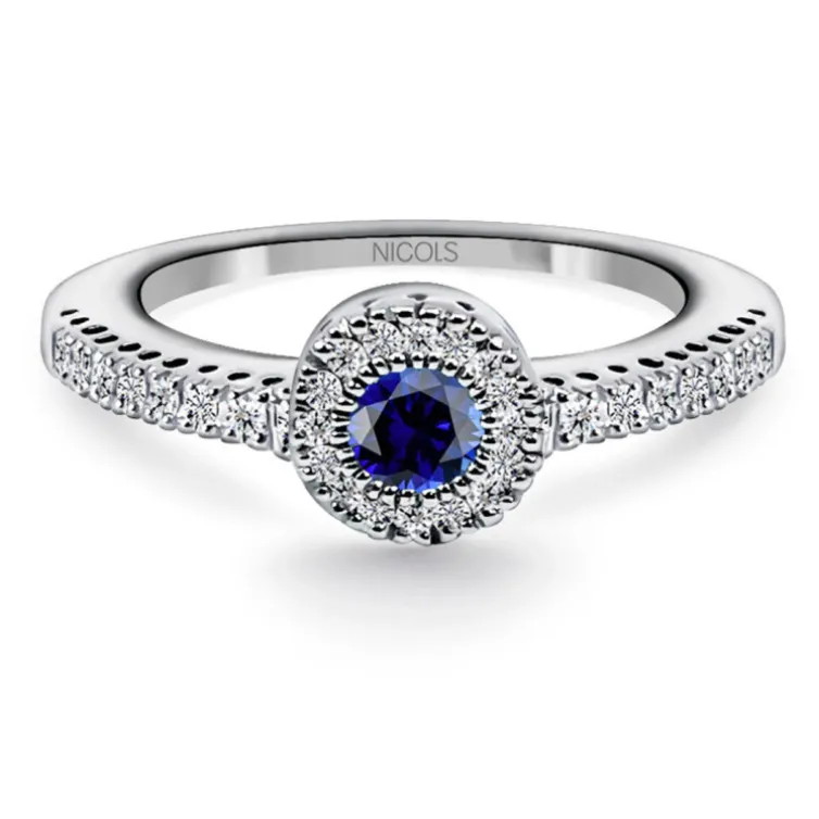 Anillo Zafiro y Diamantes Diamond Colour