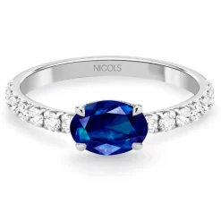 Anillo Zafiro y Diamantes Lolita 0.45