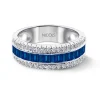 Anillo Zafiros y Diamantes Baguette Amelia 0.30