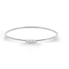 Brazalete Tubo Redondo Oro Blanco Eloise 3 diamantes