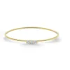 Brazalete Tubo Redondo Oro Amarillo Eloise 3 diamantes