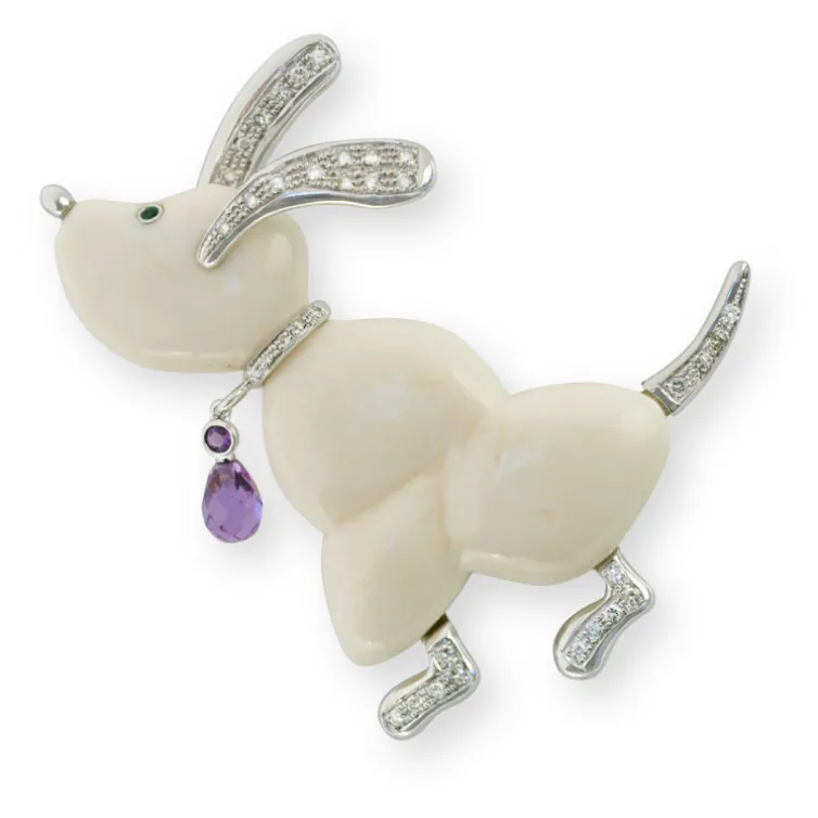 Broche Love My Dogs Perro Basset Hound