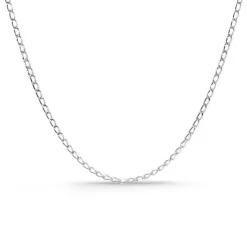 Cadena Bilbao Oro Blanco 18K 1.2mm 45cm