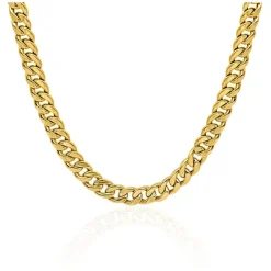 Cadena Cubana 50cm Oro Amarillo Maciza 18K