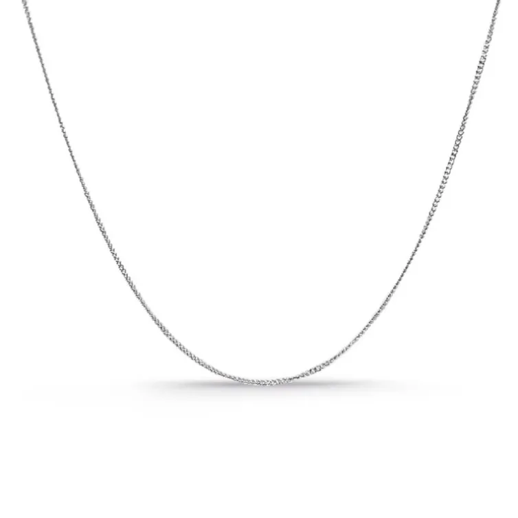 Cadena Oro Blanco Barbada 18k 60cm 0.8mm