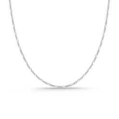 Cadena Oro blanco 18k Figaro 1x3 60cm 1.3mm