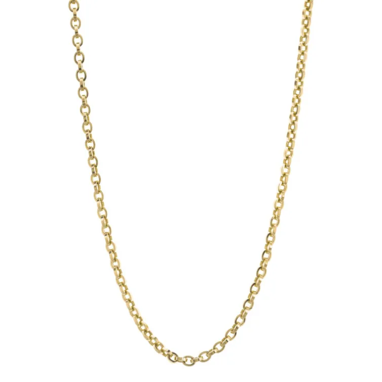 Cadena Oro 18K Eslabon Forsado Oval