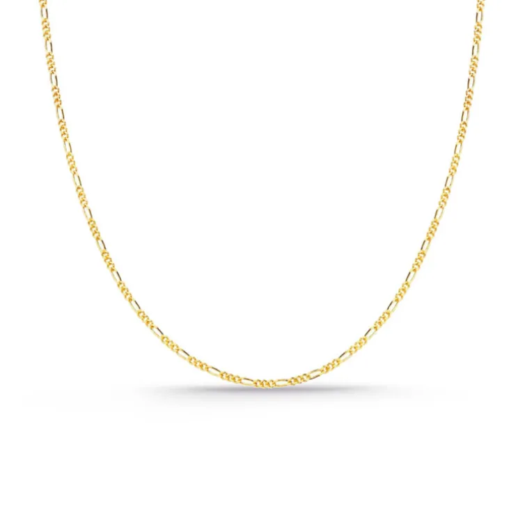 Cadena Oro 18k Figaro 1x3 60cm 1.3mm