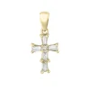 Colgante Cruz Diamantes Baguettes 7X10Mm