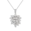 Colgante Diamantes Hojas Múltiple