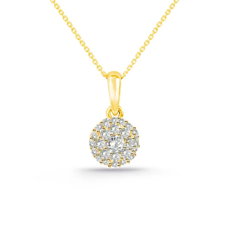 Colgante Diamantes Style 0.32 Oro Amarillo Pureza