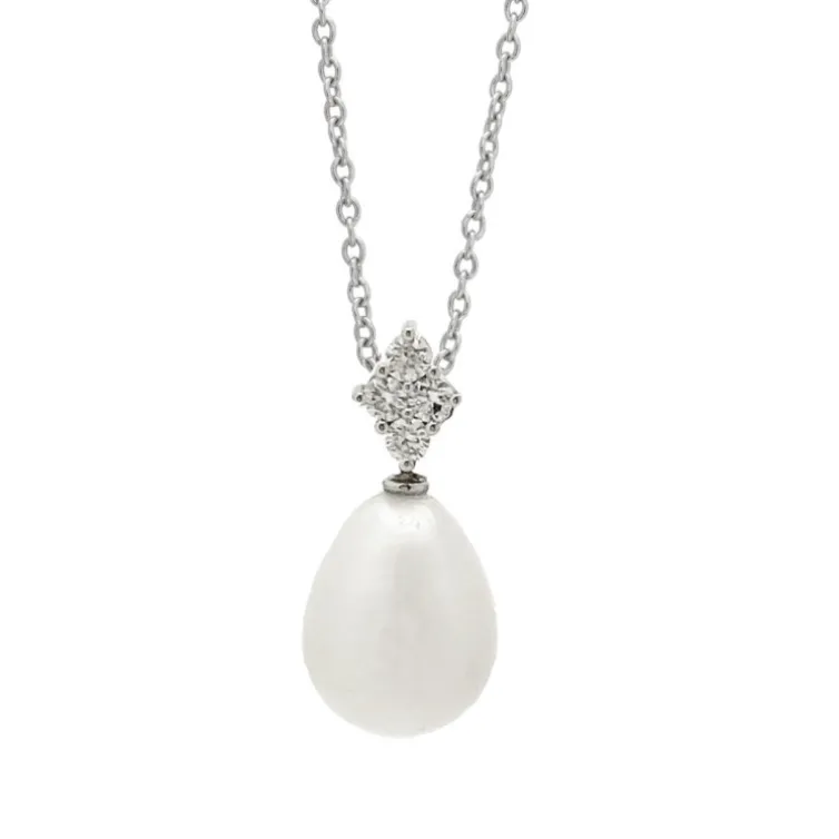 Colgante Diamantes Y Perla Pearls Lady