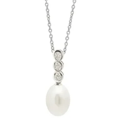Colgante Diamantes Y Perla Pearls Lady