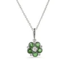 Colgante Flor Esmeraldas Mini Details