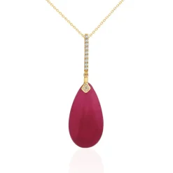 Colgante Jade Morado Oro Y Diamantes Serenity
