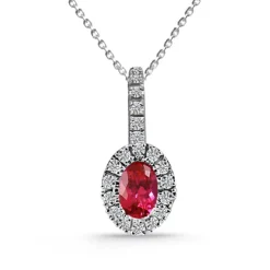 Colgante Rubí Y Diamantes Dalia